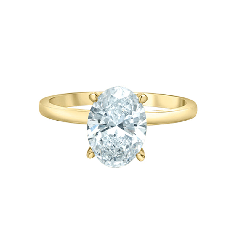 14K Yellow Gold 2.12ct Lab-Grown Diamond Oval Ring