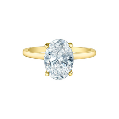 2.57TDW Lab Grown Diamond 14K Yellow Gold Oval Ring