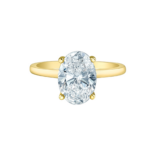 2.57TDW Lab Grown Diamond 14K Yellow Gold Oval Ring
