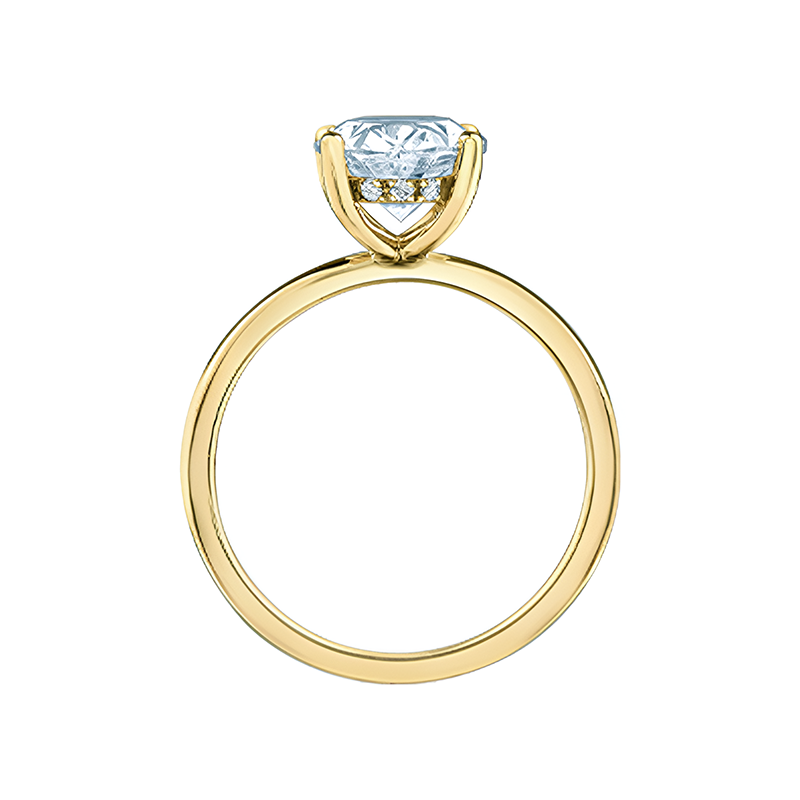 2.57TDW Lab Grown Diamond 14K Yellow Gold Oval Ring