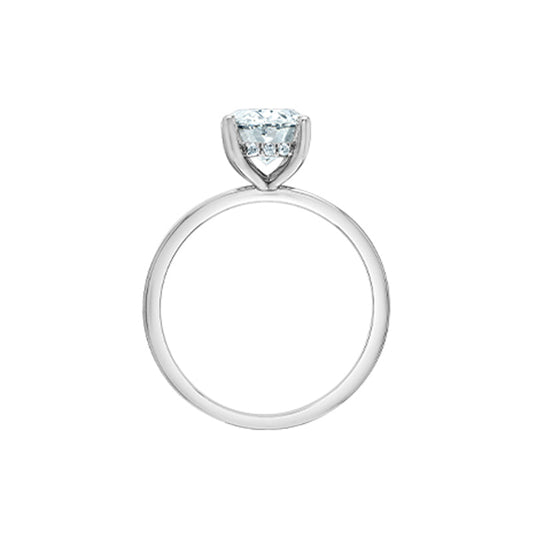 14K White Gold 2.09ct Lab-Grown Diamond Oval Ring