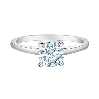 14K White Gold 1.04CT Lab Diamond Solitaire Ring