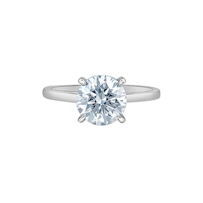 2.00CT Round Lab Grown Diamond Solitaire Ring in 14K White Gold