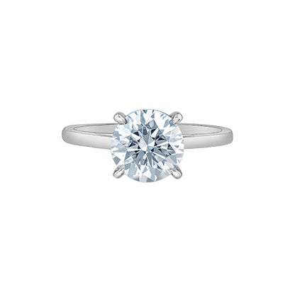 2.10CT Round Lab Grown Diamond Solitaire Ring in 14K White Gold