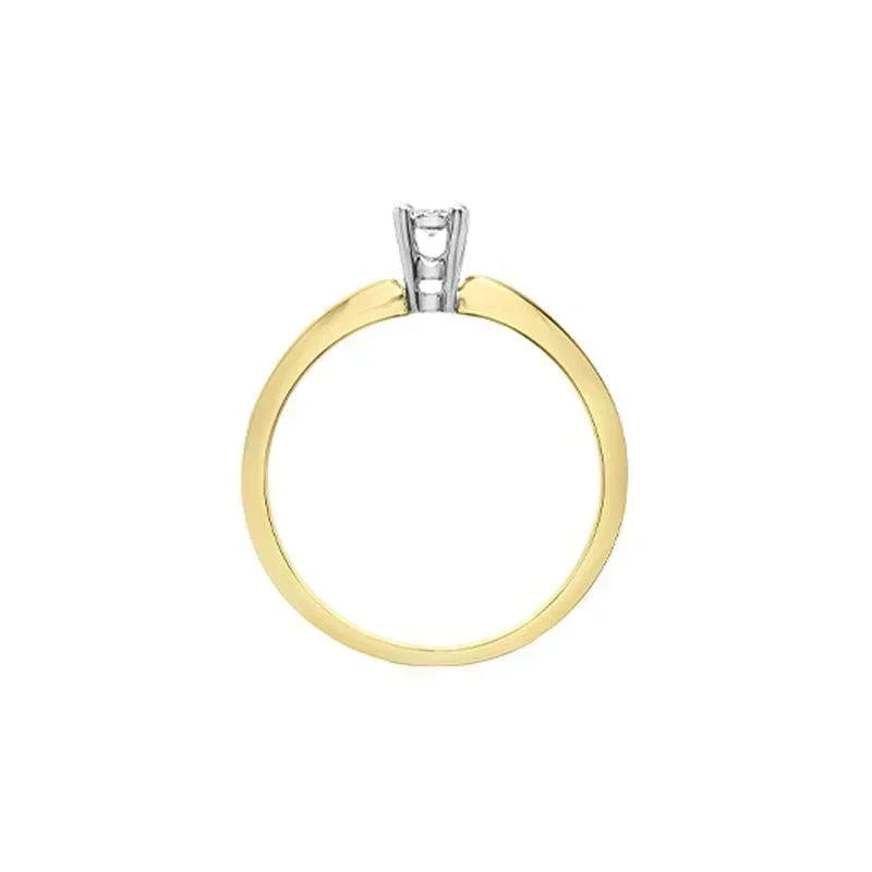 10K Yellow Gold 0.05CT Solitaire Promise Ring