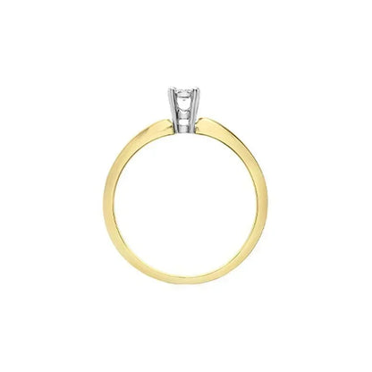10K Yellow Gold 0.05CT Solitaire Promise Ring