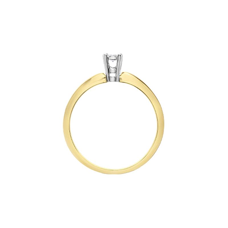 10K Yellow Gold 0.05CT Solitaire Promise Ring