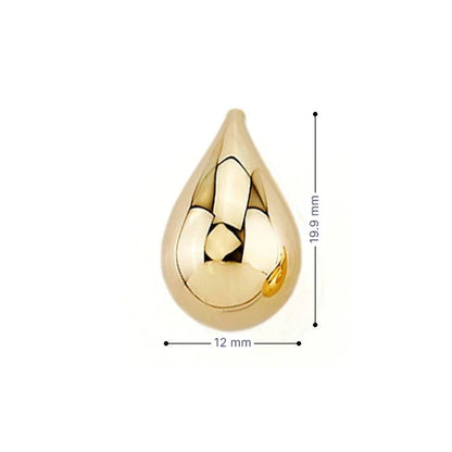 10K Yellow Gold Medium Teardrop Stud Earrings