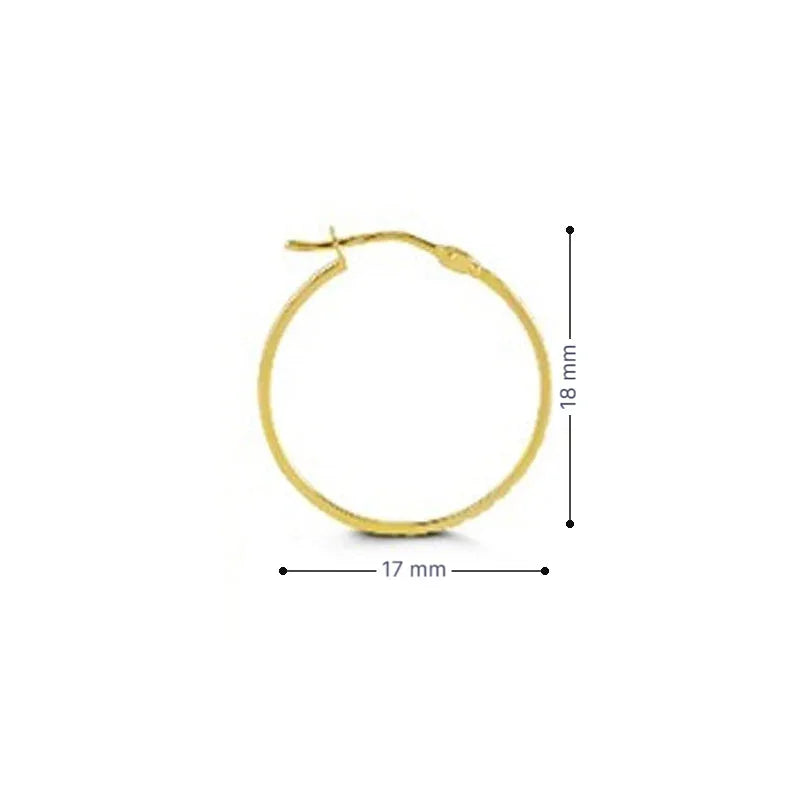 Diamond Cut Hoop Earrings in 10K Yellow Gold