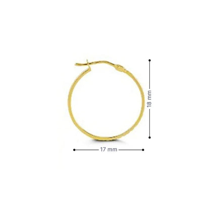 Diamond Cut Hoop Earrings in 10K Yellow Gold