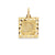 Initial Letter D Square Pendant in 10K Yellow Gold