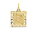 Initial Letter S Square Pendant in 10K Yellow Gold