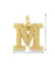 10K Yellow Gold Initial Letter M Pendant