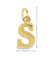 10K Yellow Gold Initial Letter S Pendant