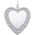 Scrolled Classic Sterling Silver Heart Charm