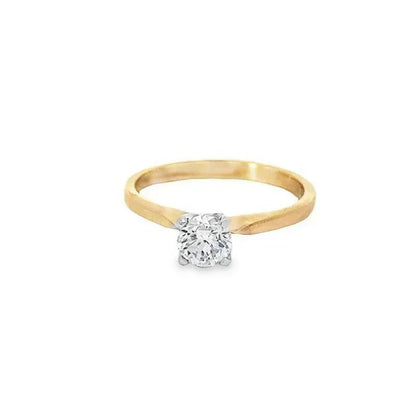 14K Yellow Gold Solitaire Ring with 0.56ct Lab Grown Diamond