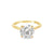 3.09 Carat Round Lab Grown Diamond Solitaire Ring in 14K Yellow Gold