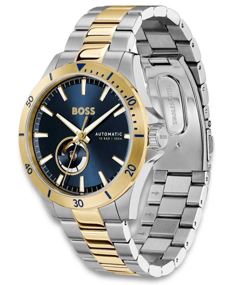 Hugo Boss Troper Automatic Navy Dial Men&#39;s Watch 1514201