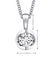 Canadian Diamond 0.40ct Solitaire Pendant in Tension Set in 14K White Gold