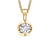 Canadian Diamond 0.15ct Solitaire Pendant in Tension Set in 14K Yellow Gold