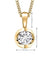 Canadian Diamond 0.15ct Solitaire Pendant in Tension Set in 14K Yellow Gold