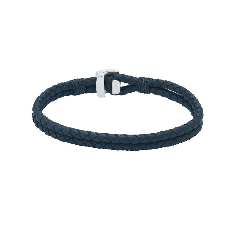 Hugo Boss Jewellery Seal Collection Men&#39;s Blue Leather Bracelet 1580293