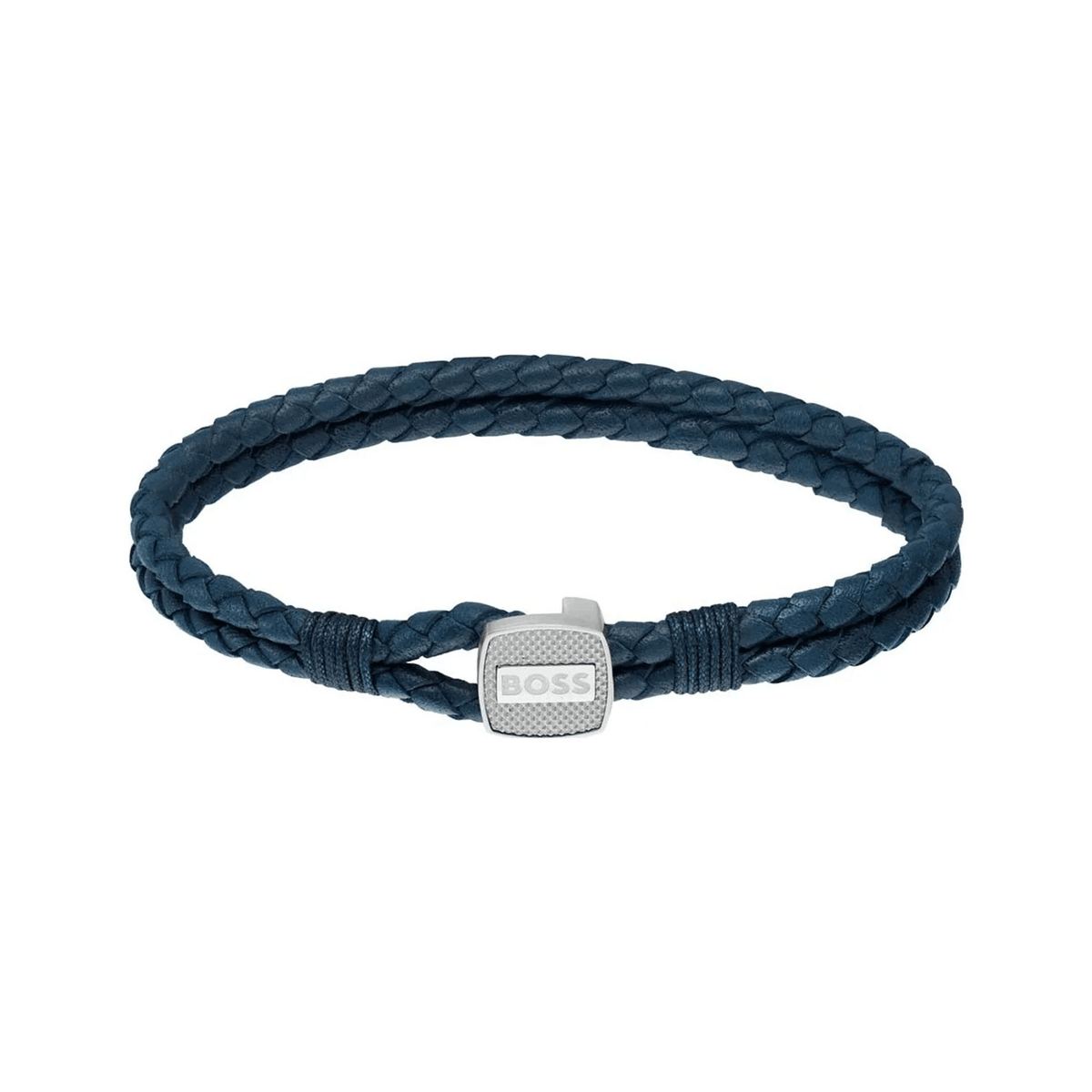 Hugo Boss Jewellery Seal Collection Men&#39;s Blue Leather Bracelet 1580293