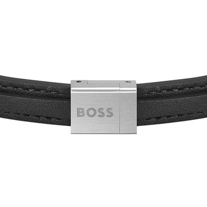 Hugo Boss Jewellery Men's Grover Leather Bracelet 1580328M