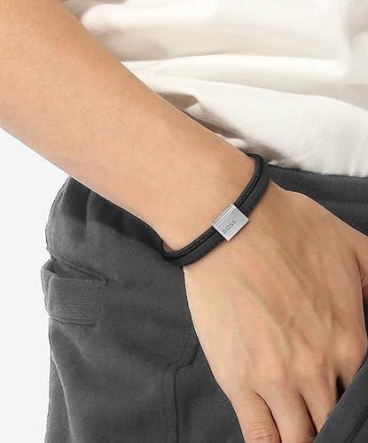 Hugo Boss Jewellery Men's Grover Leather Bracelet 1580328M