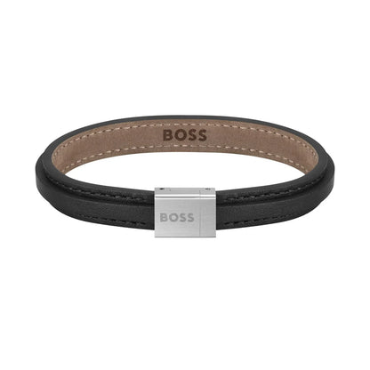 Hugo Boss Jewellery Men's Grover Leather Bracelet 1580328M
