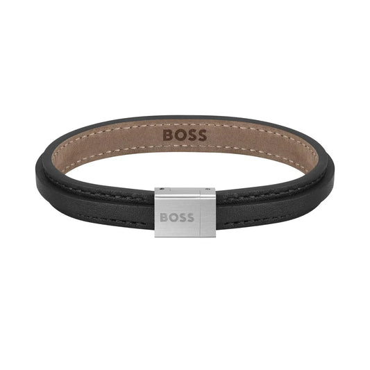 Hugo Boss Jewellery Men's Grover Leather Bracelet 1580328M
