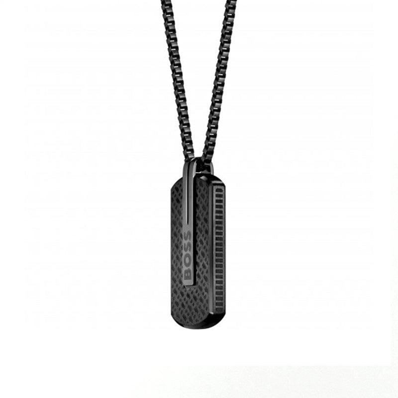 Hugo Boss Jewellery Mens Orlado Black Pendant 1580356