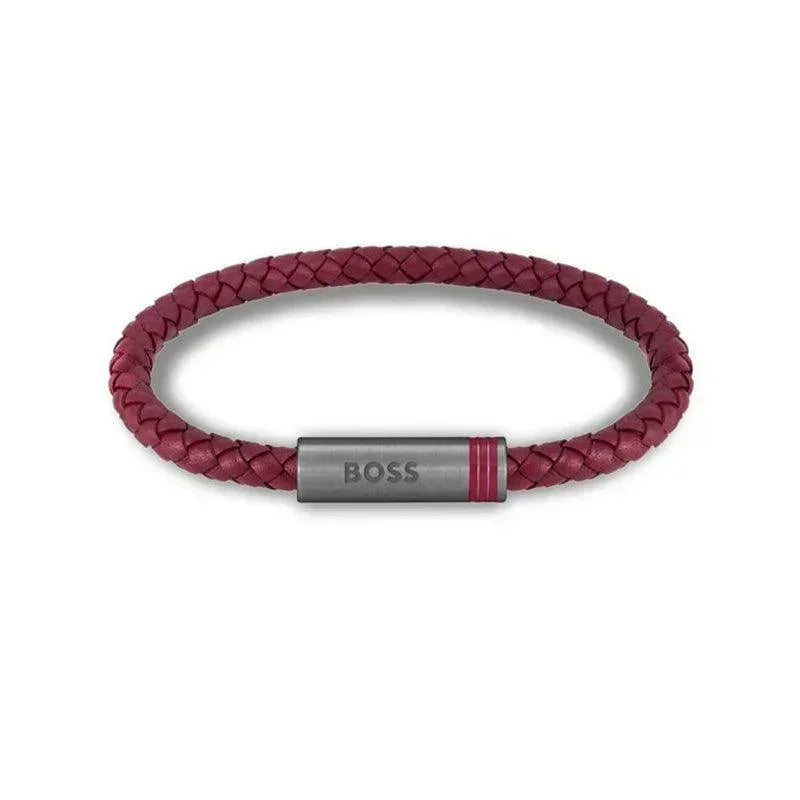 Hugo Boss Jewellery Men's Ares Single Braided Leather Bracelet 1580626