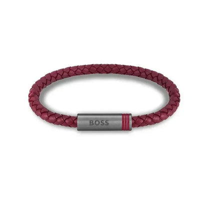 Hugo Boss Jewellery Men's Ares Single Braided Leather Bracelet 1580626