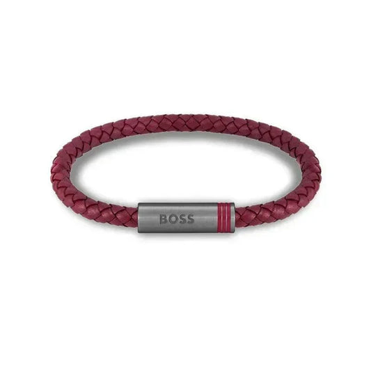 Hugo Boss Jewellery Men's Ares Single Braided Leather Bracelet 1580626