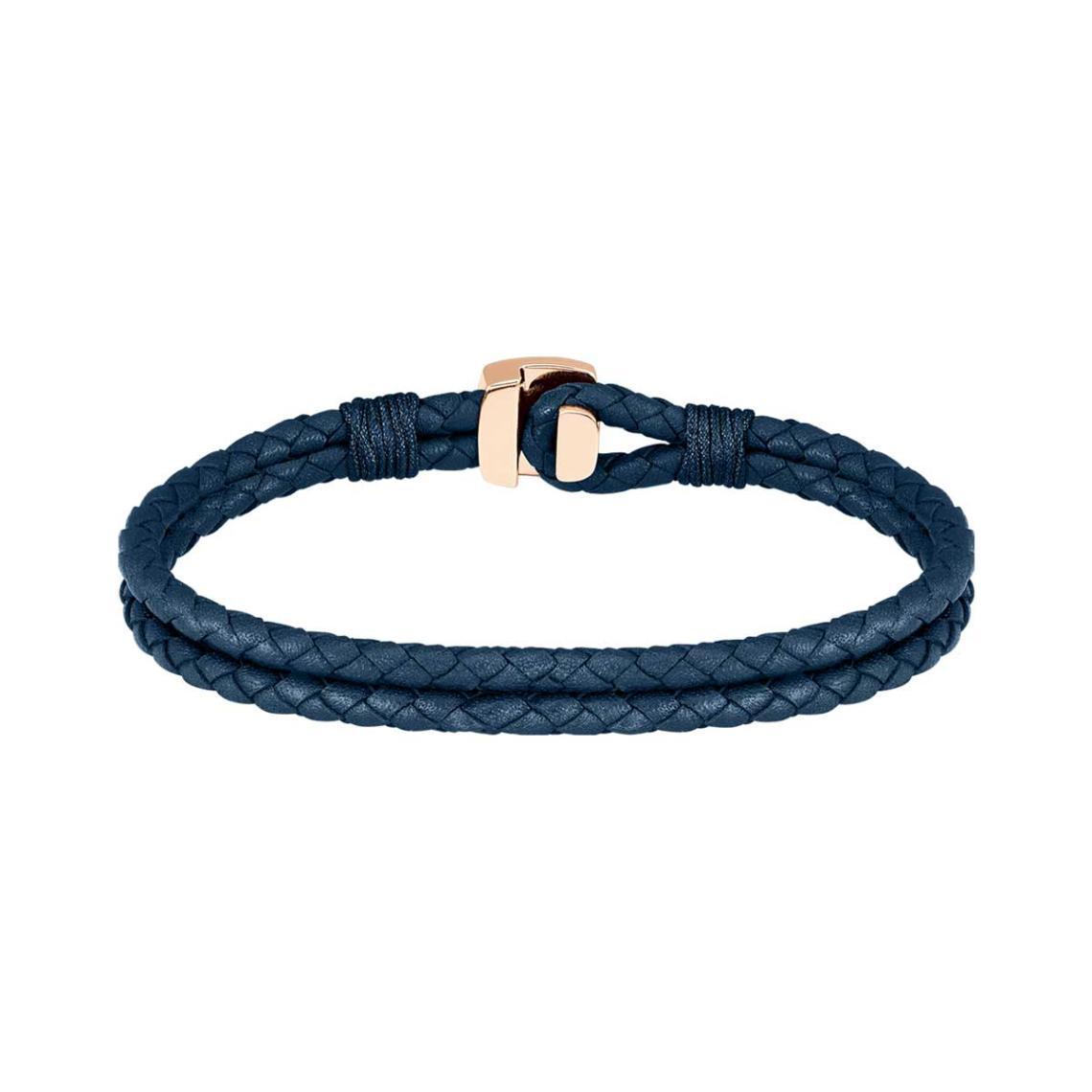 Hugo Boss Jewellery Men&#39;s Seal Blue Leather Bracelet 1580668M