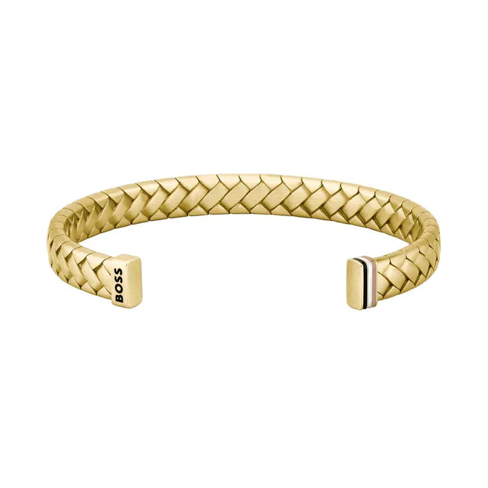 Hugo Boss Jewellery Gold Steel Men's Open Bangle 1580672