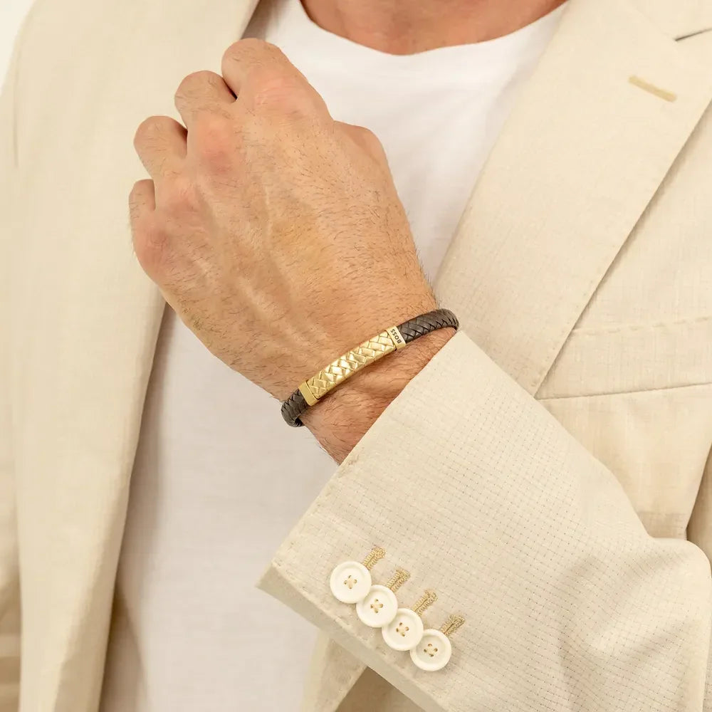 Hugo Boss Jewellery Men's Tailored Brown Bracelet 1580675M