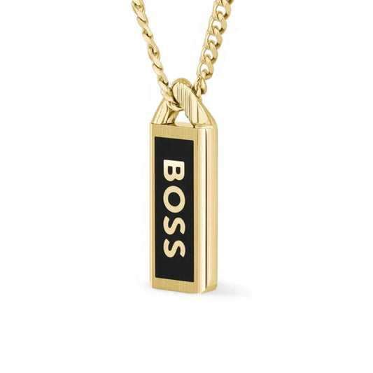 Hugo Boss Jewellery Men's Kassy Gold Plated Stainless Steel Necklace 1580678