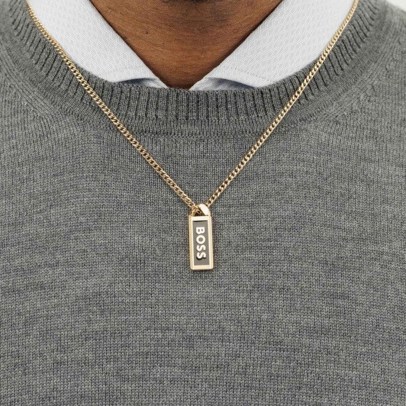 Hugo Boss Jewellery Men's Kassy Gold Plated Stainless Steel Necklace 1580678