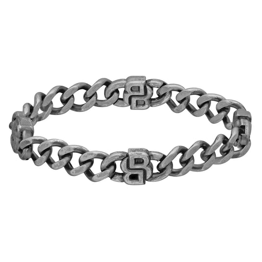 Hugo Boss Jewellery Men's Double B Black Stainless Steel Link Bracelet 1580742M