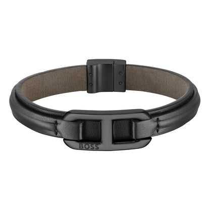 Hugo Boss Jewellery Men's Kode Collection Bracelet With Black Stainless Steel Link