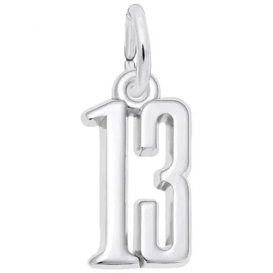 Thats My Number 13 Sterling Silver Charm
