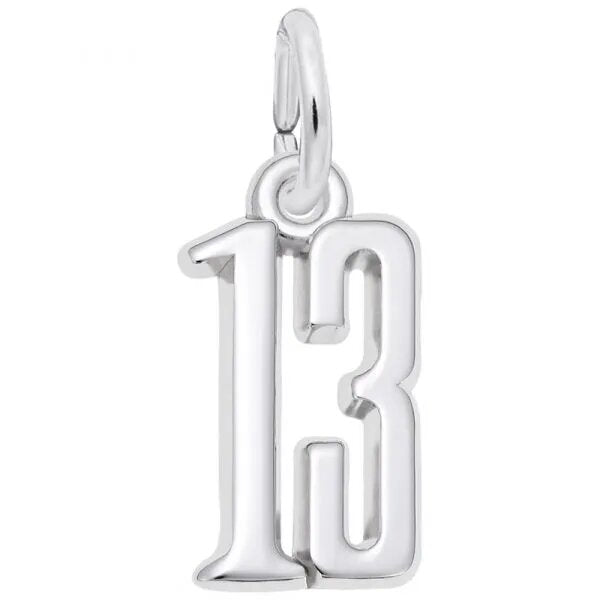 That’s My Number 13 Sterling Silver Charm