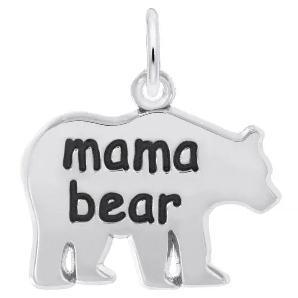 Mama Bear Sterling Silver Charm