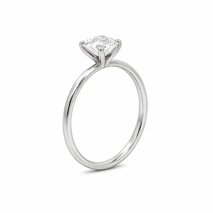 2.00 Carat Round Lab Grown Diamond Solitaire Ring in 14K White Gold