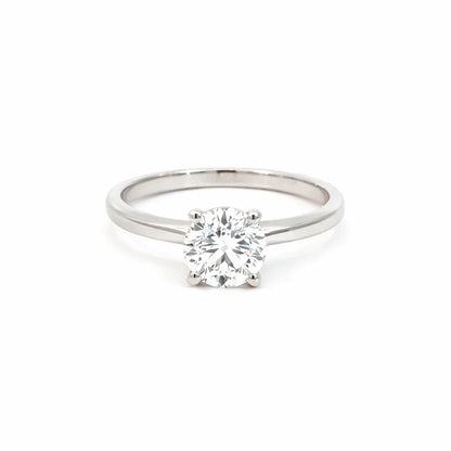 2.00 Carat Round Lab Grown Diamond Solitaire Ring in 14K White Gold