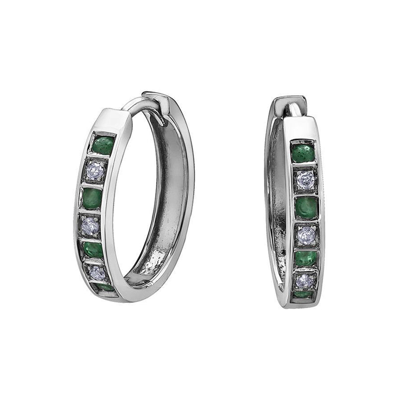 10KW Emerald &amp; Diamond Earring 20013