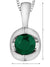 10K White Gold Emerald Pendant