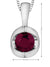 10K White Gold Ruby Pendant